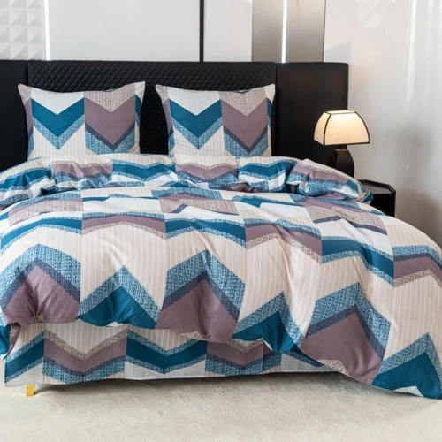 KOMPLET POŚCIELI DWUSTRONNA POŚCIEL 200x200 +2 POSZEWKI + PRZEŚCIERADŁO