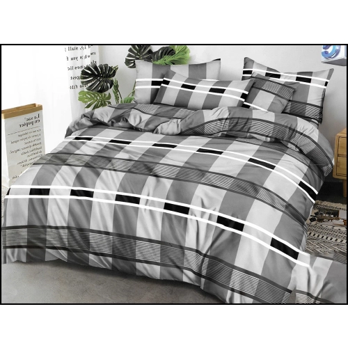 KOMPLET POŚCIELI SATYNA BAWEŁNIANA Z PRZEŚCIERADŁEM POSZWA