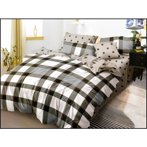 KOMPLET POŚCIELI SATYNA BAWEŁNIANA Z PRZEŚCIERADŁEM POSZWA