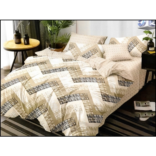 KOMPLET POŚCIELI SATYNA BAWEŁNIANA Z PRZEŚCIERADŁEM POSZWA