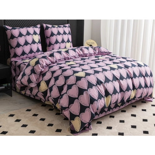 KOMPLET POŚCIELI SATYNA BAWEŁNIANA Z PRZEŚCIERADŁEM POSZWA