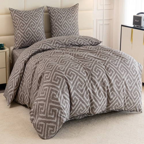 KOMPLET POŚCIELI SATYNA BAWEŁNIANA Z PRZEŚCIERADŁEM POSZWA