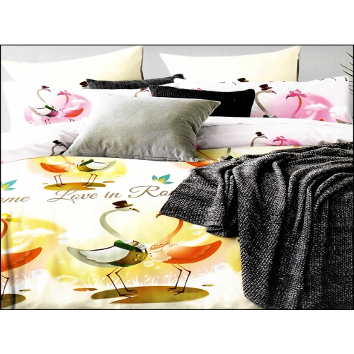 KOMPLET POŚCIELI SATYNA BAWEŁNIANA Z PRZEŚCIERADŁEM POSZWA