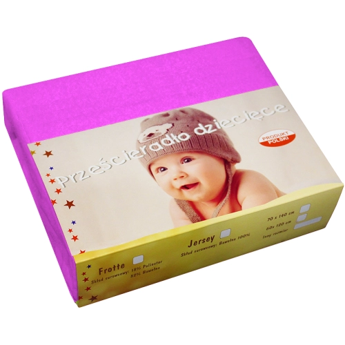 PRZEŚCIERADŁO JERSEY 40X90 Z GUMKĄ GRUBE POLSKIE