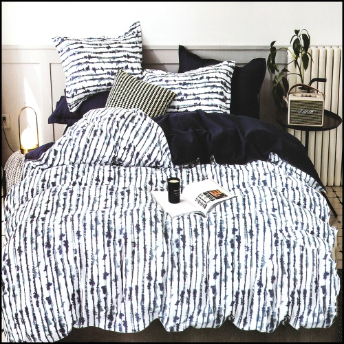 KOMPLET POŚCIELI 100% BAWEŁNA DWUSTRONNA POŚCIEL 135x200 + PRZEŚCIERADŁO