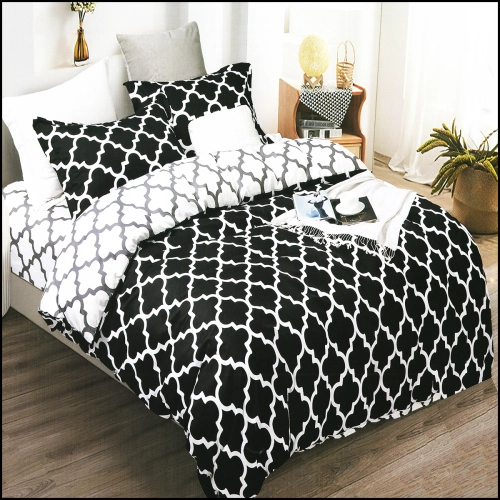 KOMPLET POŚCIELI 100% BAWEŁNA DWUSTRONNA POŚCIEL 135x200 + PRZEŚCIERADŁO