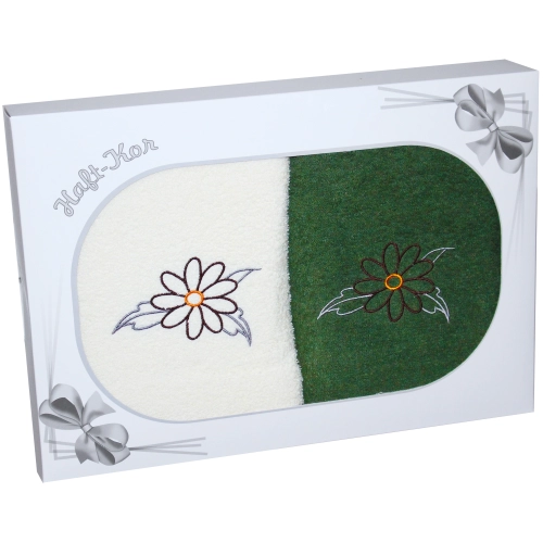 PREZENT KOMPLET DWÓCH RĘCZNIKÓW 70x140 Z HAFTEM