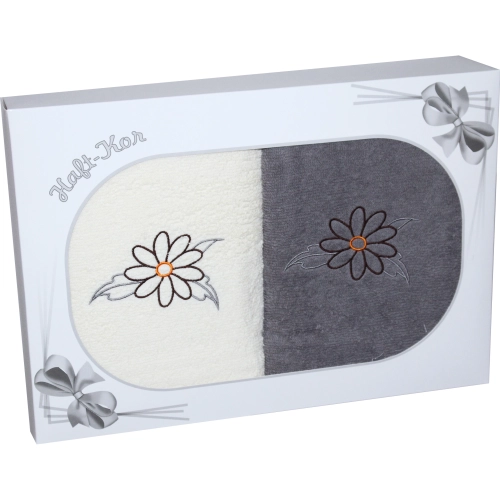 PREZENT KOMPLET DWÓCH RĘCZNIKÓW 70x140 Z HAFTEM