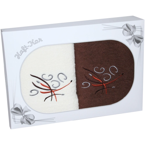 PREZENT KOMPLET DWÓCH RĘCZNIKÓW 70x140 Z HAFTEM