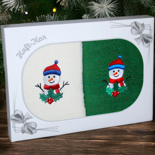 ŚWIĄTECZNY KOMPLET DWÓCH RĘCZNIKÓW 70x140 PREZENT ŚWIĘTA BAŁWAN