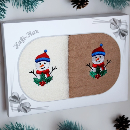 ŚWIĄTECZNY KOMPLET DWÓCH RĘCZNIKÓW 70x140 PREZENT ŚWIĘTA BAŁWAN