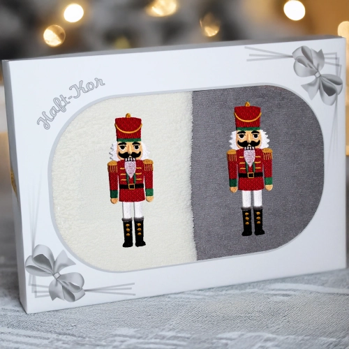 LUKSUSOWY ŚWIĄTECZNY KOMPLET RĘCZNIKÓW 70x140 PREZENT ŚWIĘTA RĘCZNIKI