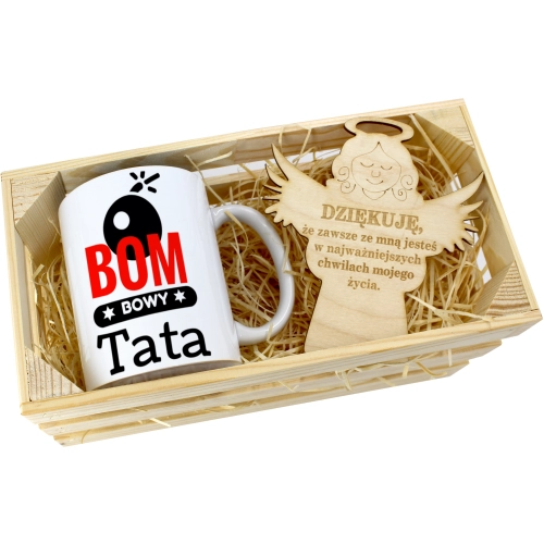 KUBEK W SKRZYNCE NA PREZENT DZIEŃ OJCA TATY TATA