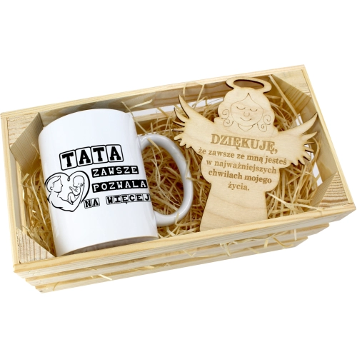 KUBEK W SKRZYNCE NA PREZENT DZIEŃ OJCA TATY TATA