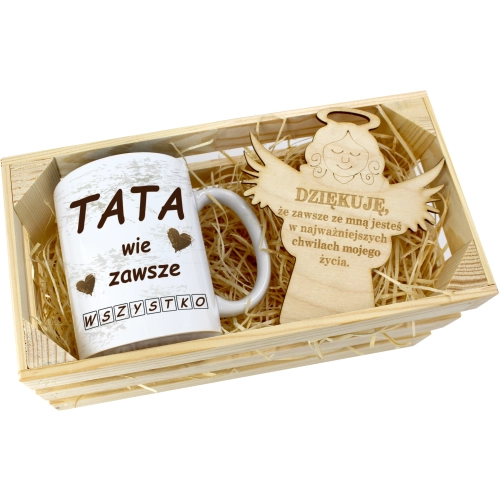 KUBEK W SKRZYNCE NA PREZENT DZIEŃ OJCA TATY TATA