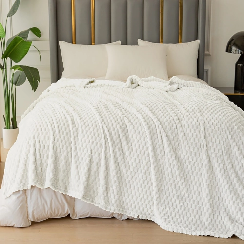 KOC 160x200 NARZUTA NA ŁÓŻKO Z MIKROFIBRY MIĘKKI KAPA CUBETTO ECRU