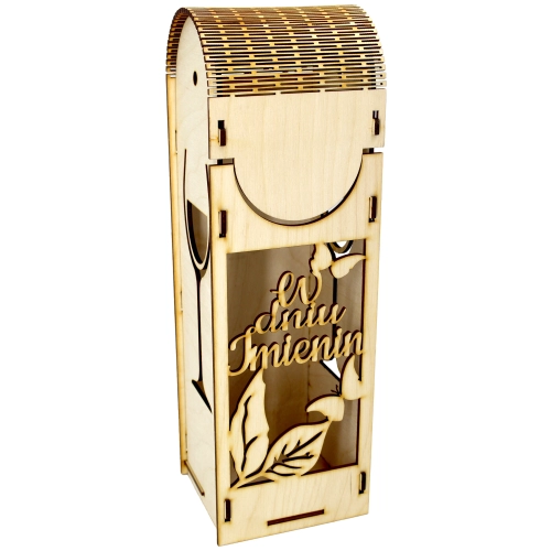 SKRZYNKA NA WINO ALKOHOL PREZENT PUDEŁKO DREWNIANE