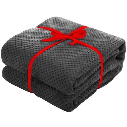 GRUBY MIĘKKI KOC RICKY 200x220 ZYGZAK NARZUTA PLED