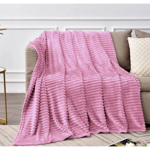 KOC TŁOCZONY 200x220 Z MIKROFIBRY MIĘKKI LUKSUSOWY NARZUTA WRZOS