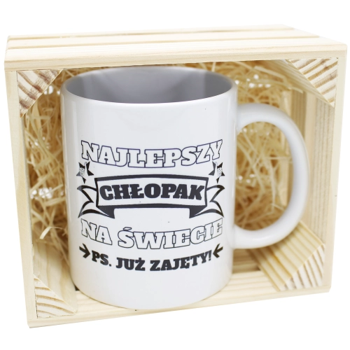 SUPER PREZENT KUBEK Z NADRUKIEM W SKRZYNCE