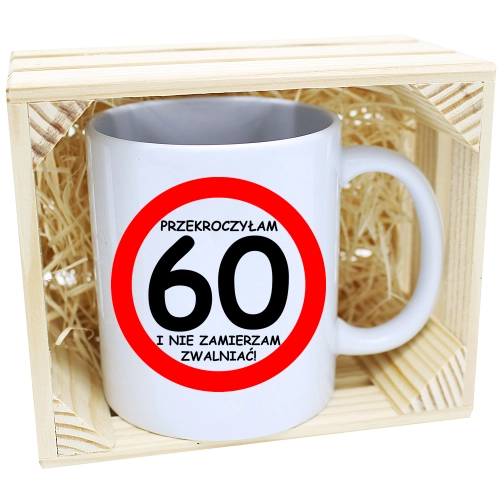 PREZENT KUBEK URODZINOWY W SKRZYNCE URODZINY 60