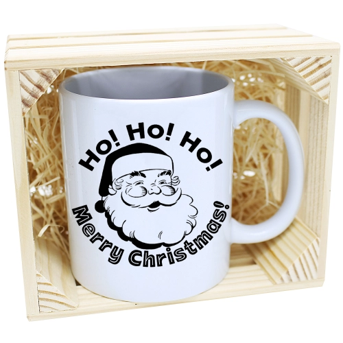KUBEK W SKRZYNCE NA PREZENT ŚWIĄTECZNY Z NADRUKIEM