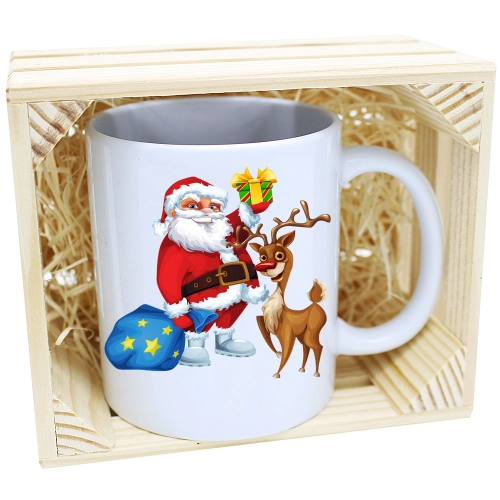 KUBEK W SKRZYNCE NA PREZENT ŚWIĄTECZNY MIKOŁAJ