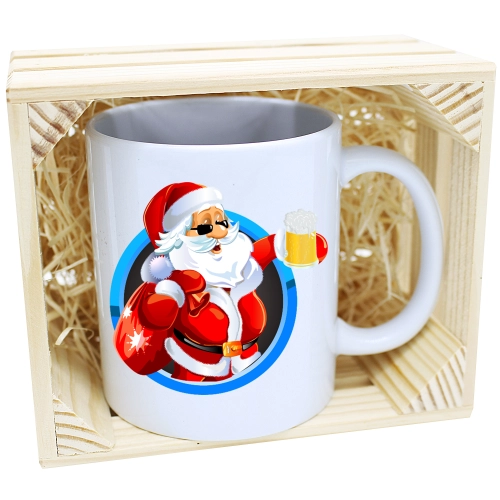 KUBEK W SKRZYNCE NA PREZENT ŚWIĄTECZNY MIKOŁAJ