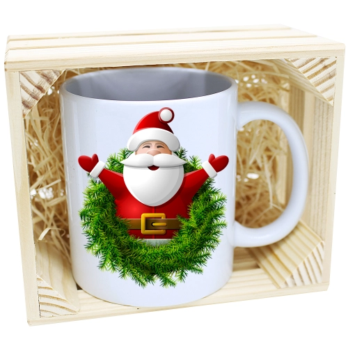 KUBEK W SKRZYNCE NA PREZENT ŚWIĄTECZNY MIKOŁAJ