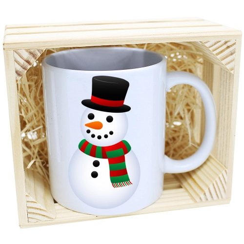 KUBEK W SKRZYNCE NA PREZENT ŚWIĄTECZNY BAŁWAN