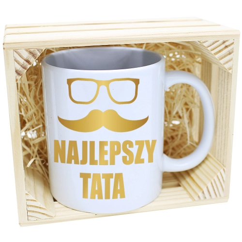 KUBEK W SKRZYNCE NA PREZENT DZIEŃ OJCA TATY TATA