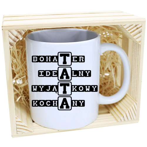 KUBEK W SKRZYNCE NA PREZENT DZIEŃ OJCA TATY TATA