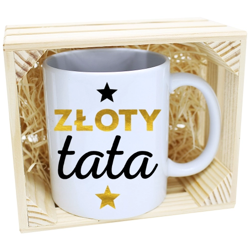 KUBEK W SKRZYNCE NA PREZENT DZIEŃ OJCA TATY TATA
