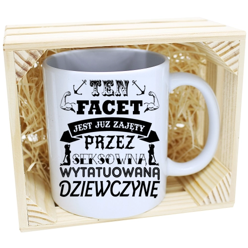 KUBEK W SKRZYNCE NA PREZENT DZIEŃ CHŁOPAKA FACET