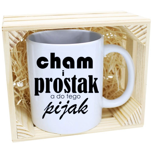 KUBEK W SKRZYNCE NA PREZENT DZIEŃ CHŁOPAKA FACET