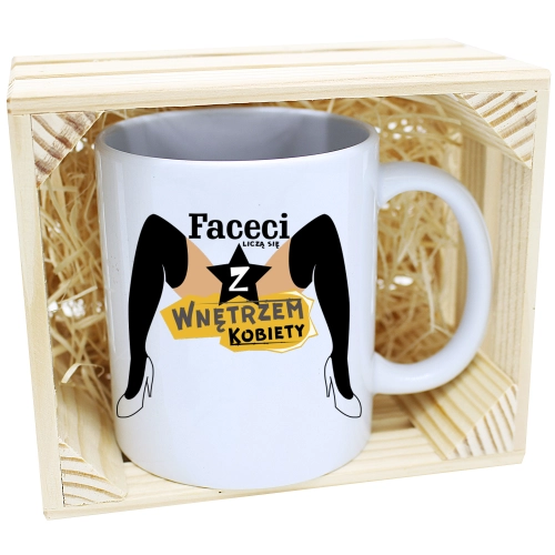 KUBEK W SKRZYNCE NA PREZENT DZIEŃ CHŁOPAKA FACET