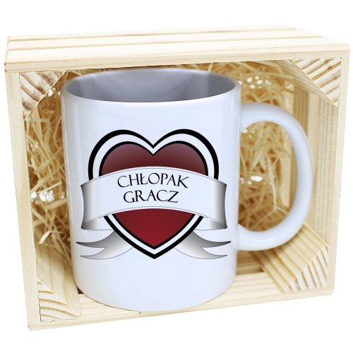 KUBEK W SKRZYNCE NA PREZENT DZIEŃ CHŁOPAKA FACET