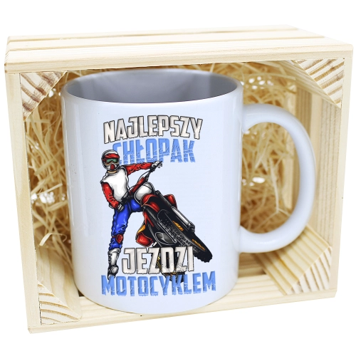 KUBEK W SKRZYNCE NA PREZENT DZIEŃ CHŁOPAKA FACET