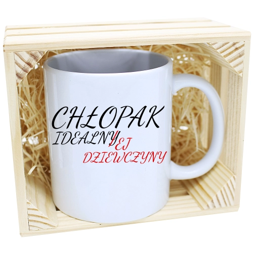 KUBEK W SKRZYNCE NA PREZENT DZIEŃ CHŁOPAKA FACET