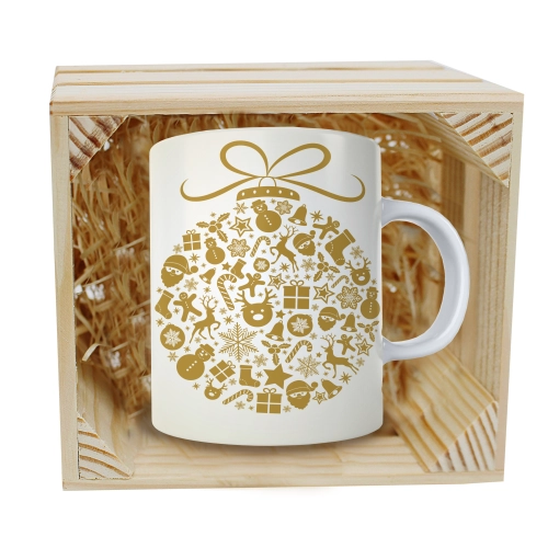 SUPER KUBEK 330ml W SKRZYNCE NA PREZENT ŚWIĄTECZNY