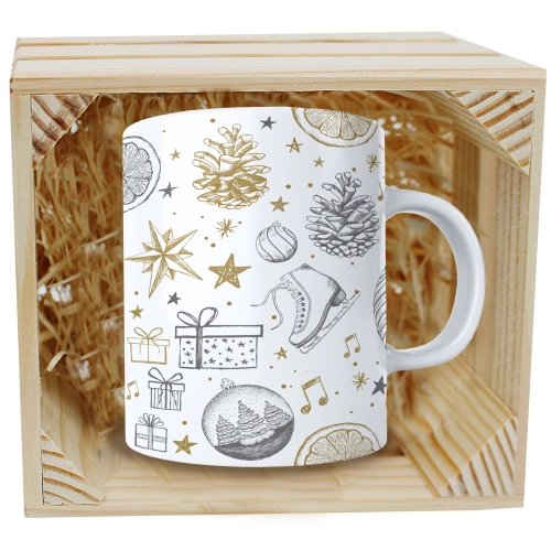 SUPER KUBEK 330ml W SKRZYNCE NA PREZENT ŚWIĄTECZNY