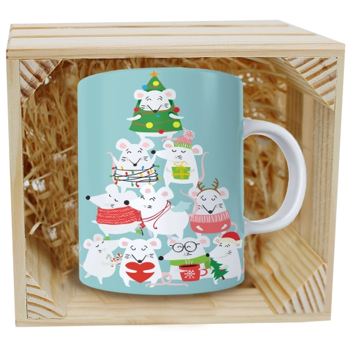 SUPER KUBEK 330ml W SKRZYNCE NA PREZENT ŚWIĄTECZNY