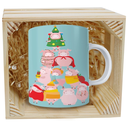 SUPER KUBEK 330ml W SKRZYNCE NA PREZENT ŚWIĄTECZNY