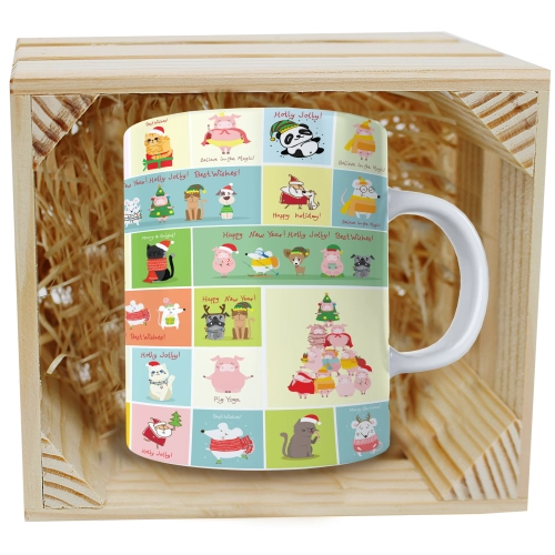 SUPER KUBEK 330ml W SKRZYNCE NA PREZENT ŚWIĄTECZNY