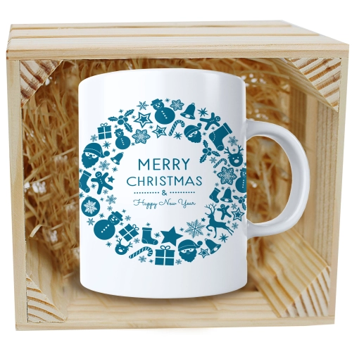 SUPER KUBEK 330ml W SKRZYNCE NA PREZENT ŚWIĄTECZNY