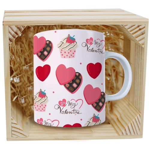 PREZENT WALENTYNKI DZIEŃ KOBIET KUBEK W SKRZYNCE