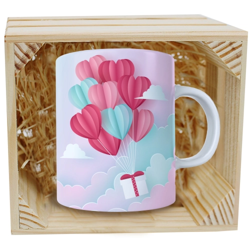 PREZENT WALENTYNKI DZIEŃ KOBIET KUBEK W SKRZYNCE