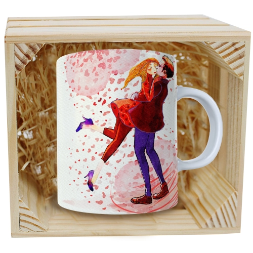 PREZENT WALENTYNKI DZIEŃ KOBIET KUBEK W SKRZYNCE