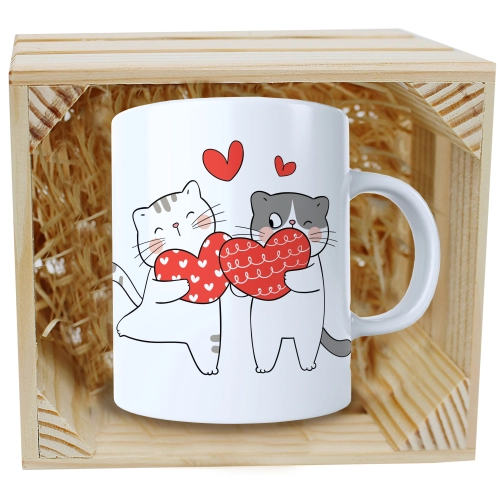 PREZENT WALENTYNKI DZIEŃ KOBIET KUBEK W SKRZYNCE