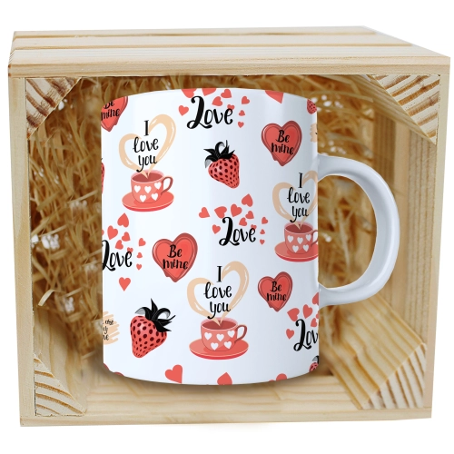 PREZENT WALENTYNKI DZIEŃ KOBIET KUBEK W SKRZYNCE